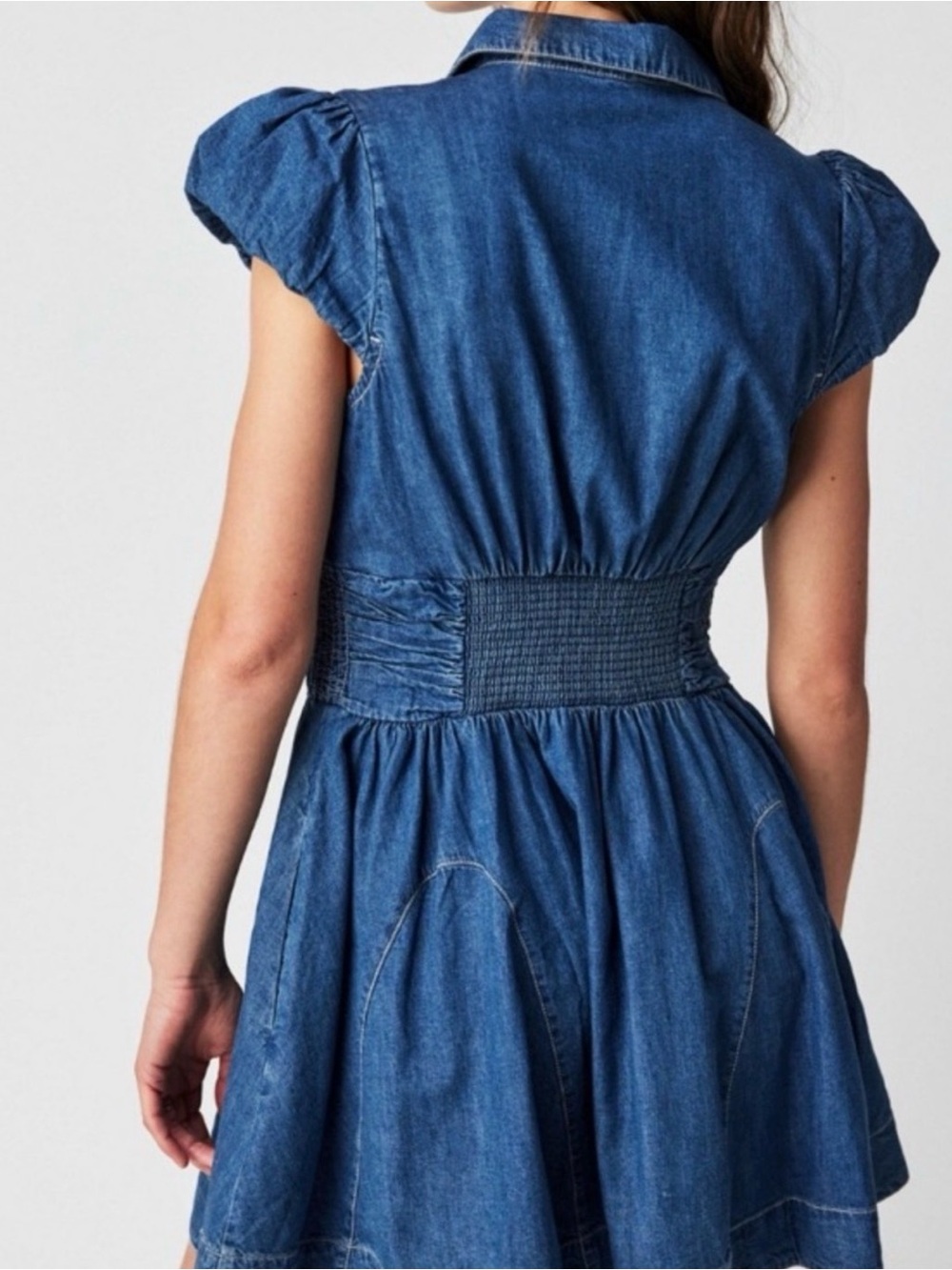 Free people denim Chester mini dress worn once - Blue - Picture 2 of 6